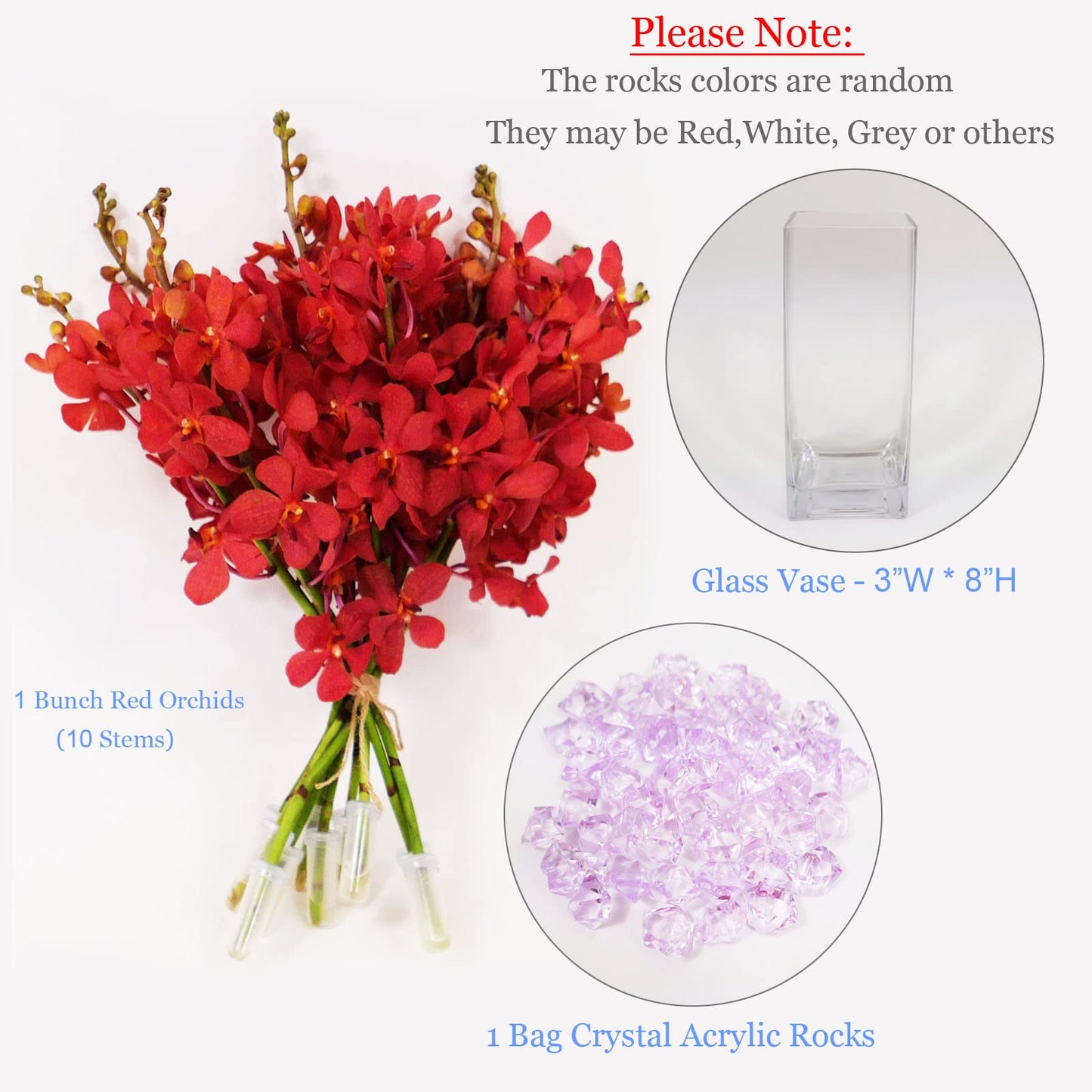 Deep Red Mokara Cut Orchids