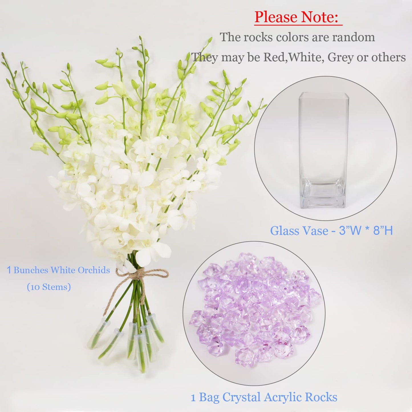 White Cut Dendrobium Orchids