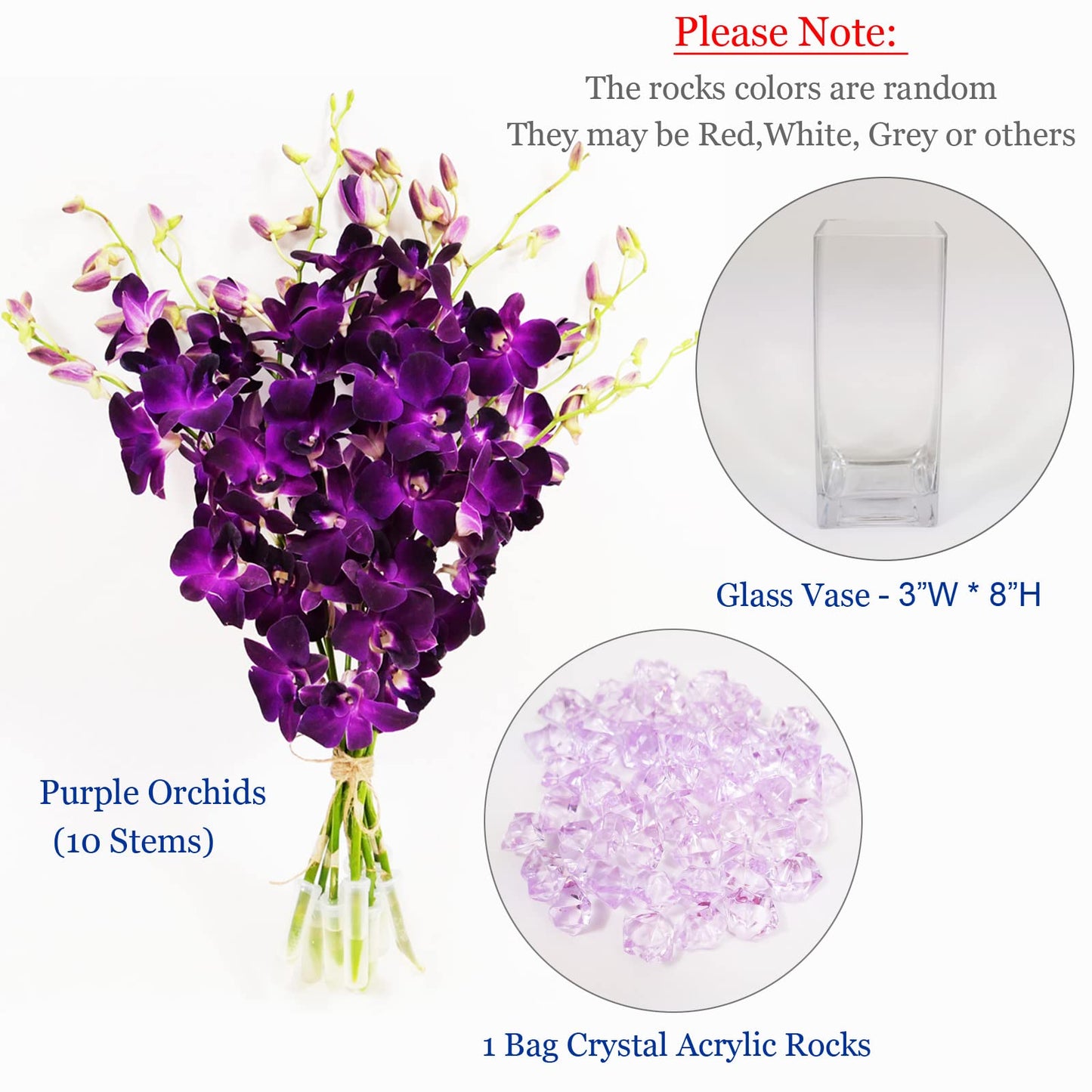 Purple Cut Dendrobium Orchids